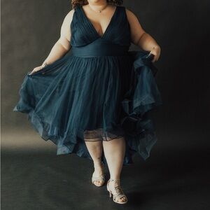 JJs House Navy High Low Dress